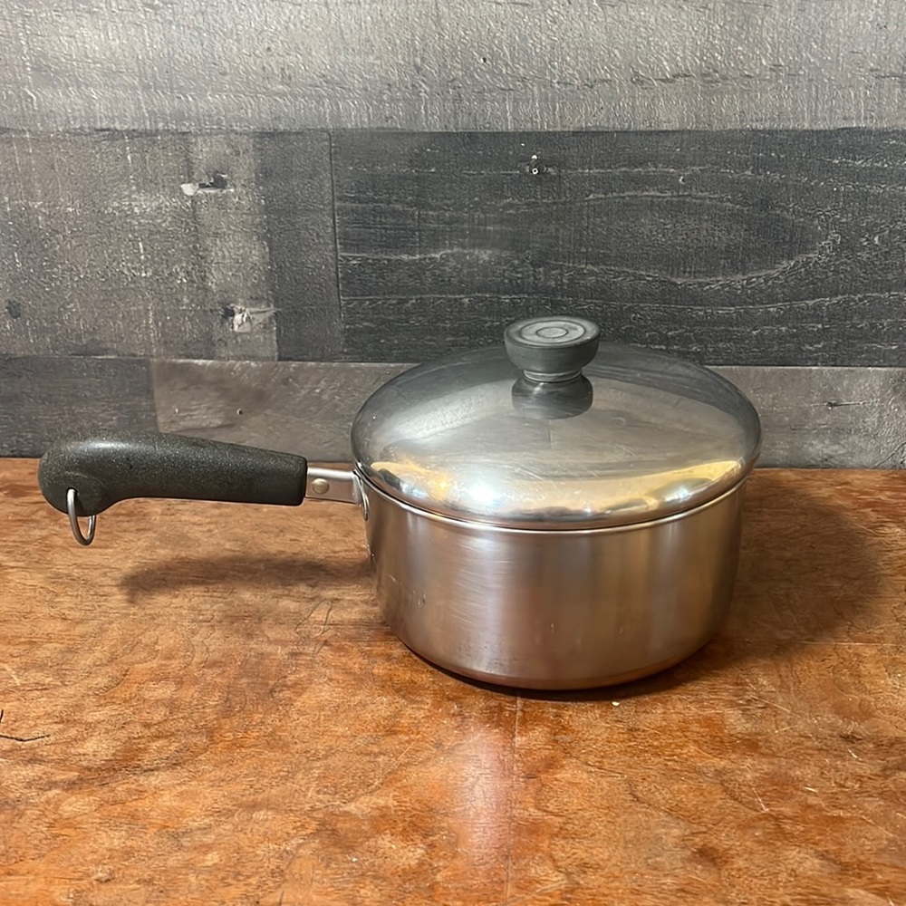 Vintage 2 Quart Revere Ware Copper Bottom Pot